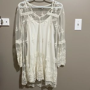 American eagle white lace dress